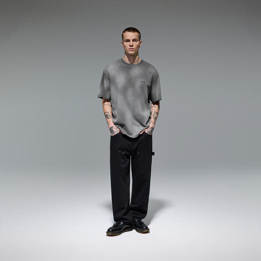 【商场同款】CHINISM赤尘 水洗玫瑰印花短袖T恤男2025夏季上衣 商品图4