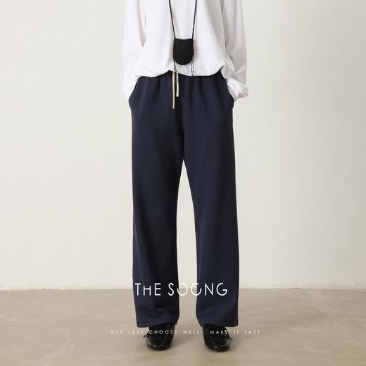 HESOONG"静感松弛"定制麻棉混纺空气感松紧中腰休闲裤HWKZ7468 商品图8
