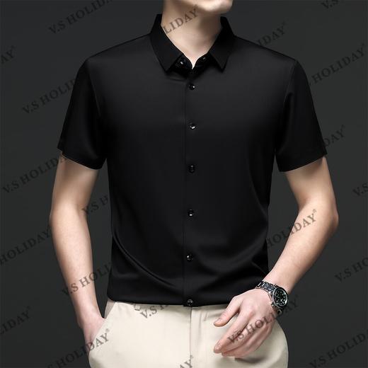 夏季简约男士商务休闲百搭免烫短袖衬衫/3001 商品图5
