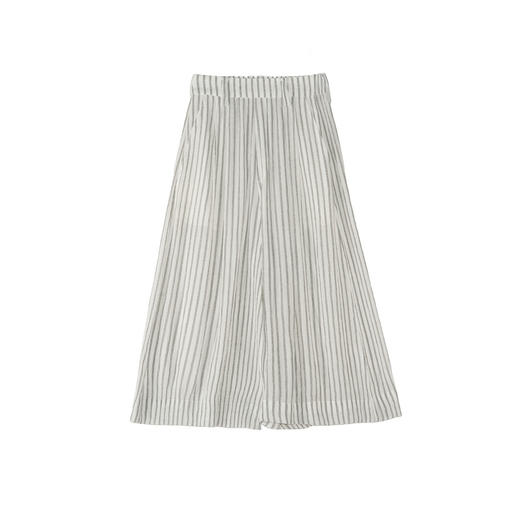 谜底条纹阔腿裤女2025夏季新款通勤气质柔软宽松八分裤25BMK5010 商品图4