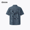 【商场同款】CHINISM赤尘 毛边格子短袖衬衫男夏季纯棉休闲衬衣 商品缩略图1