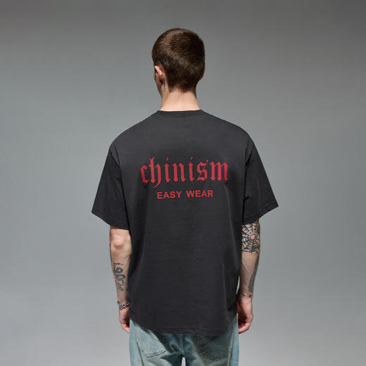 CHINISM赤尘 凉感短袖T恤男夏季新款宽松美式字母印花男士半袖 商品图0