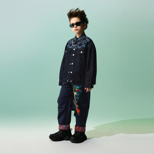 【MQD】【国潮系列】男童牛仔外套2025春季新款潮流儿童牛仔夹克 商品图3