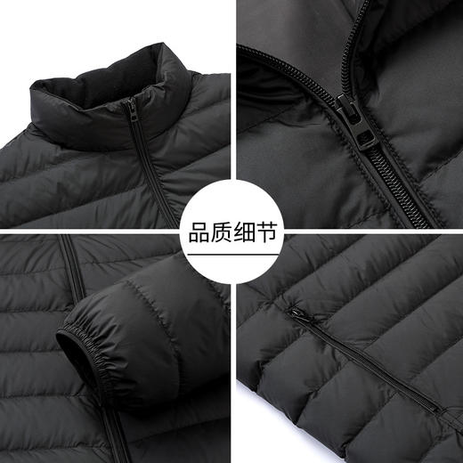 【DK】大依优型大码男装立领轻薄羽绒服男秋冬保暖加肥加大码运动服男士户外 商品图4