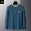 秋季上新！【低调内敛，亲肤舒适！】2025秋冬派森龙中年男士长袖T恤 POLO衫纯色刺绣翻领上衣 爸爸POLO衫-QB 商品缩略图10