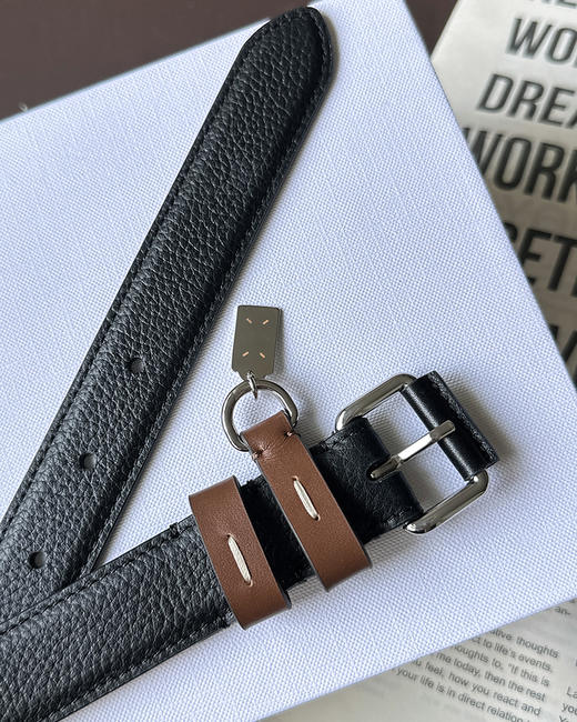 现货 THS-无 M6家 荔枝纹小牛皮细款腰带 CR234 商品图6