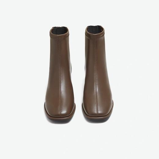 【云粉节】BF楼TATA他她靴子女秋冬季新款百搭黑色短靴粗跟真皮瘦瘦鞋子WYX04DD5吊牌价999 商品图2