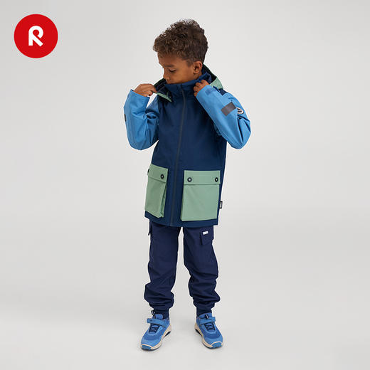 芬兰reima2025男女儿童中童拒水拒风舒适运动耐磨夹克 商品图2