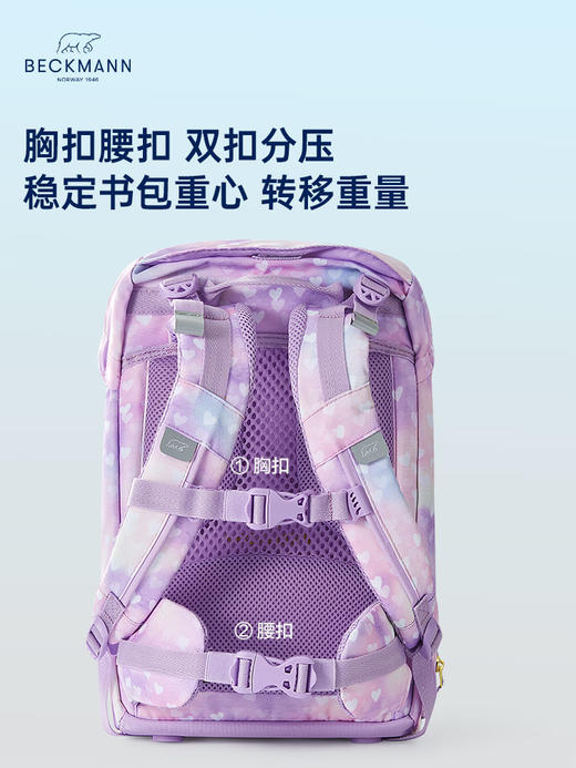 【超模君严选 】挪威 Beckmann 贝克曼Classic Maxi大容量 减负护脊28L 适合3-6年级 身高135-155cm 男女孩双肩包 商品图3