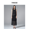 VIMAGE纬漫纪简约轻薄珠领口片外穿背心宽松无袖上衣2025季夏新款V2313956 商品缩略图0