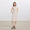 IWY/米杏色连衣裙女气质内搭西装裙秋季职业装通勤无袖长裙Q1439 商品缩略图2