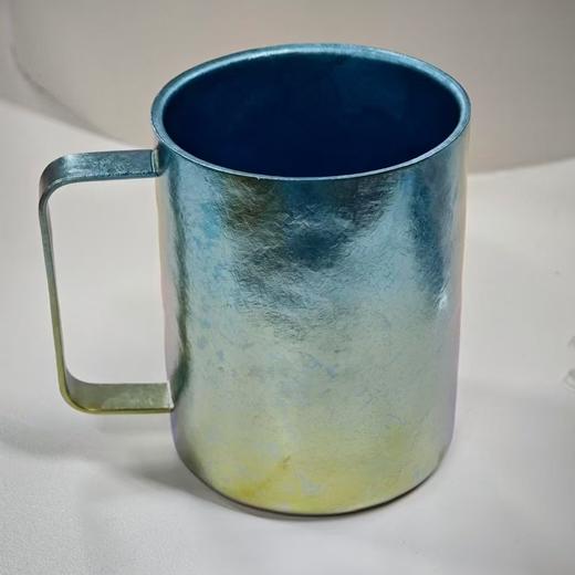 【纯钛双层马克杯】纯钛马克杯双层隔热咖啡杯高端带手把保温杯办公桌面杯高颜值水杯 商品图5