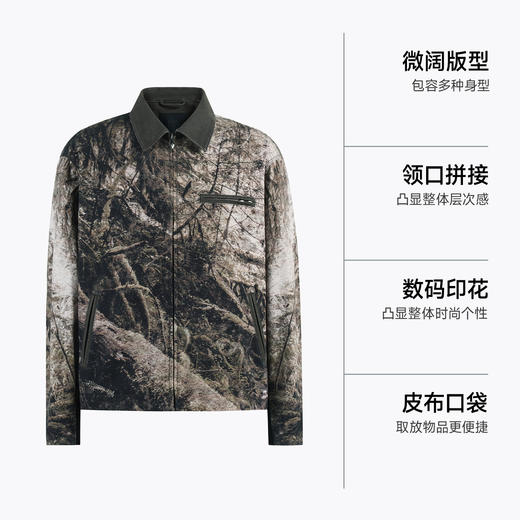 CHINISM赤尘 数码印花翻领工装夹克男秋季新款美式潮牌宽松外套 商品图2