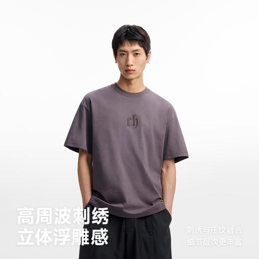 【商场同款】CHINISM赤尘 高周波刺绣logo凉感短袖T恤男2025夏季 商品图1