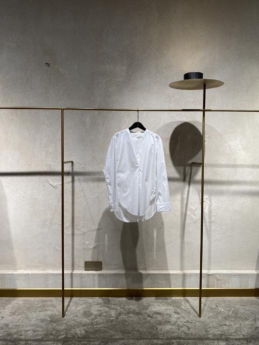 Studio Nicholson 25PF 白色Pampa棉府绸倒褶上衣 商品图0