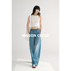 MAISON CECILE两色/夏日天丝版本轻薄垂感慵懒显瘦牛仔镰刀弧形裤 商品缩略图1