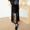 谜底蕾丝半身裙2025秋季新款复古文艺百搭松紧腰中长裙257MB7839 商品缩略图1