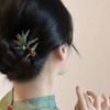 雀说国风仿真水滴竹叶发夹侧边夹女新款后脑勺盘发鸭嘴夹古风汉服头饰ALD115 商品缩略图2