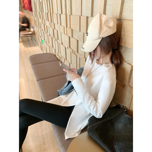 【129元任选2件】现货！长款宽松侧开叉长袖 商品图4