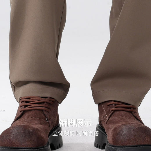 圣得西男士扛皱耐磨休闲裤2025秋新款东丽原织纱线无弹百搭长裤 商品图8