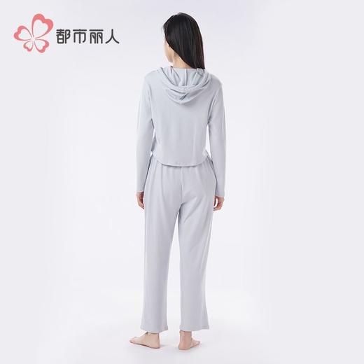 都市丽人睡衣40支棉混纺双面拉烫染家居服长袖长裤棉质套LHH1J8 商品图5