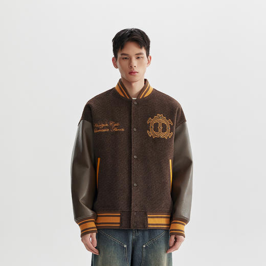 CHINISM赤尘 《唐探1900》联名系列 毛呢棒球夹克男2025春季 商品图4