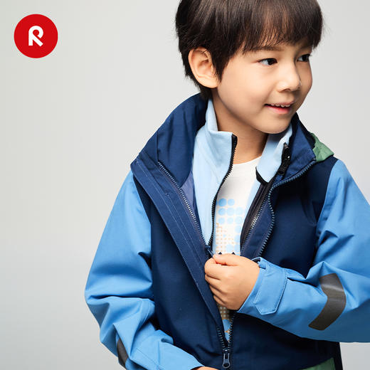 芬兰reima2025男女儿童中童拒水拒风舒适运动耐磨夹克 商品图3
