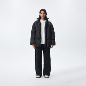 CHINISM赤尘 撞色中长款羽绒服男冬季新款黑色加厚立领男士外套