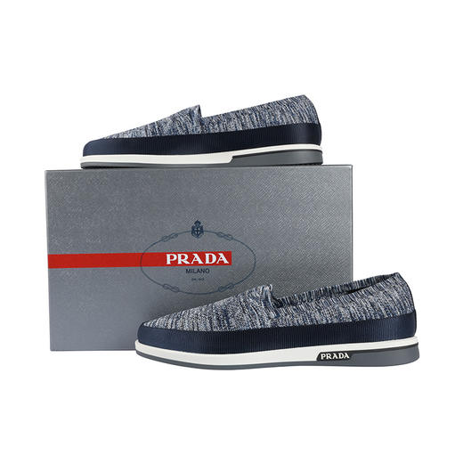 【超惠秒】Prada 普拉达 男士织面平底舒适百搭休闲鞋 12273 商品图8