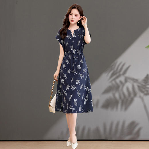 减龄洋气收腰，碎花连衣裙印花裙HR-ZYF8859 商品图0