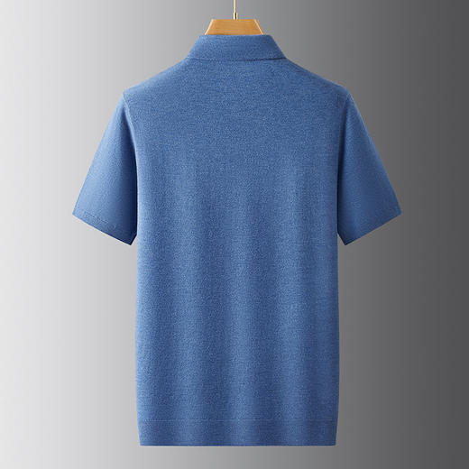 【DX】大依优型大码男装翻领休闲毛衣短袖薄款针织衫polo时尚男士加肥大码秋季上衣肥佬保暖毛衫 商品图10