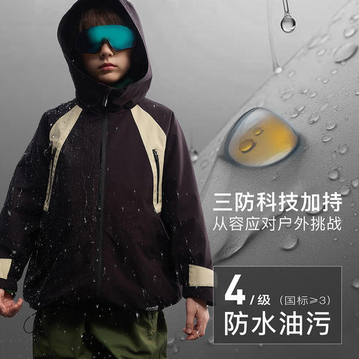 【MQD】童装男童三防外套三合一春秋装款儿童中大童防风风衣 商品图1