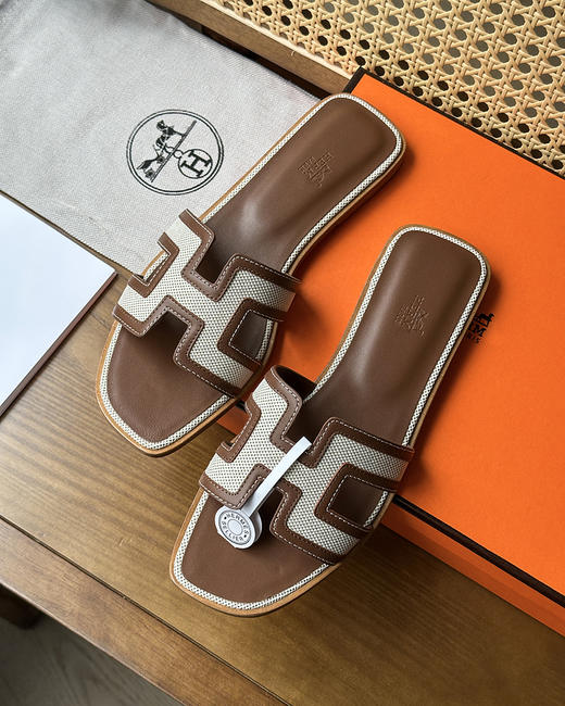 现货 THS-限时 爱马家 拼色织带款凉拖 平跟拖鞋 高跟拖鞋 6色 BZ1257 商品图8