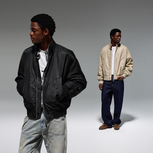 CHINISM赤尘 毛领飞行夹克棉服男冬季美式棉袄夹棉外套立领棉衣 商品图3