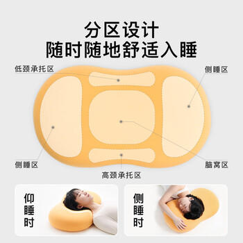 躺岛自营猫肚皮护颈椎枕男士高枕记忆枕芯深睡成人枕头送礼（含枕套） 商品图2