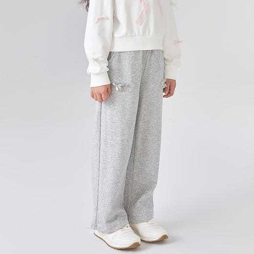 笛莎Deesha 2025秋季新款女童甜美时尚设计感直筒长裤 商品图2