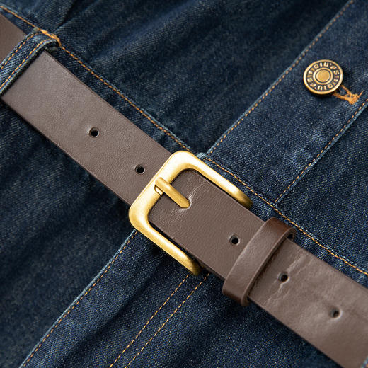 「高货wl」全新升级【铂金会员330/天猫439/差价109】(40950)洛诗琳复古港风连衣裙2025夏季时尚翻领法式气质牛仔裙女 商品图2