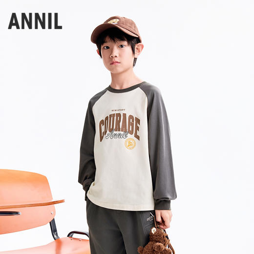 【实体店同款】男童圆领长袖针织衫秋季新款安奈儿童装AB531120 商品图1