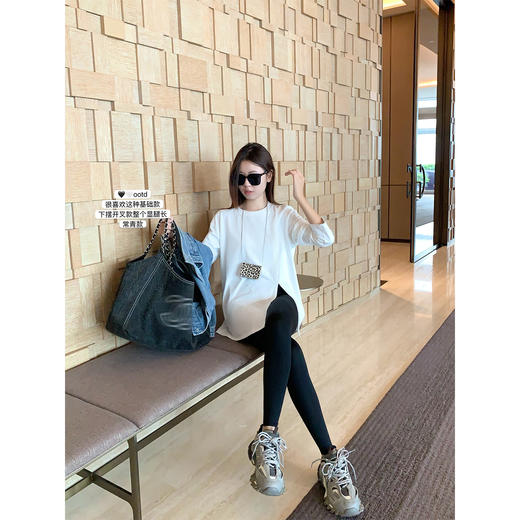 【129元任选2件】现货！长款宽松侧开叉长袖 商品图2