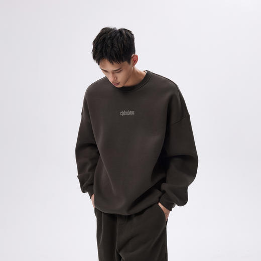 CHINISM赤尘 圆领卫衣男2025新款秋季男生美式潮牌外套男士上衣 商品图2