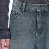 棉仓366619011-复古休闲感水洗牛仔丹宁阔腿裤 商品缩略图3