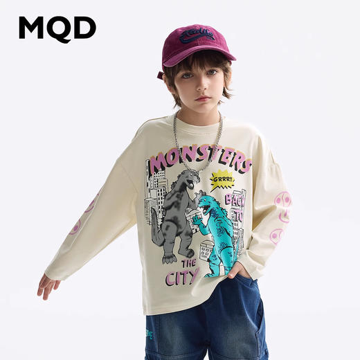 【MQD】【吸湿速干】男童长袖t恤春季新款儿童打底衫男孩上衣 商品图0