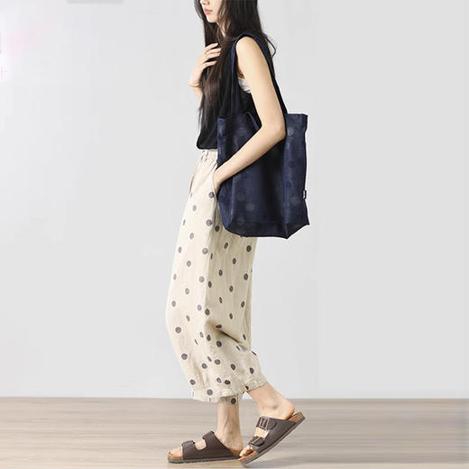 裁缝学苑AH45九分波点印花休闲裤纸样裤子女装夏季直筒裤打版裁剪 商品图1