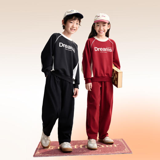 男女童圆领长袖卫衣秋季新款安奈儿童装小程序专享EM531569 商品图2