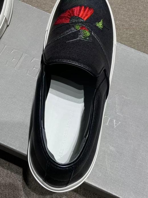 【超惠秒】McQueen 麦昆 男女通款一脚蹬真皮蜂鸟刺绣百搭运动休闲鞋 12356 商品图4