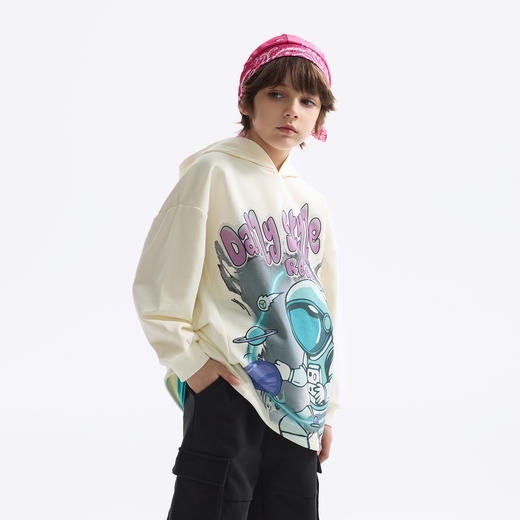 【MQD】童装男童卫衣2025春季新款宝宝上衣儿童连帽印花外套 商品图2