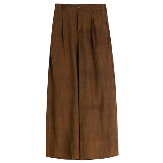 牧衣游原创 重磅25姆米香云纱裤子宽松垂感禅意真丝休闲裤 渠于苔 商品图4