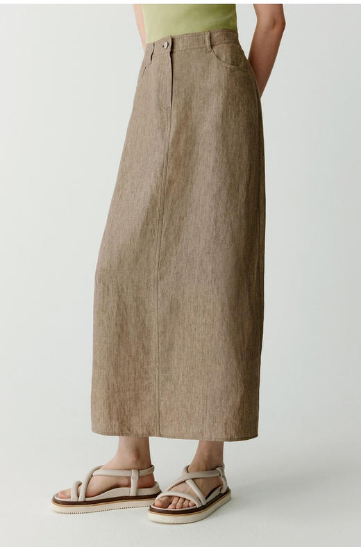 【高品质私服】【IC水洗亚麻平布半身长裙】自带阔度舒适感爆棚，上身舒适感绝佳G0913-CC【无标出货 介意慎拍】 商品图6