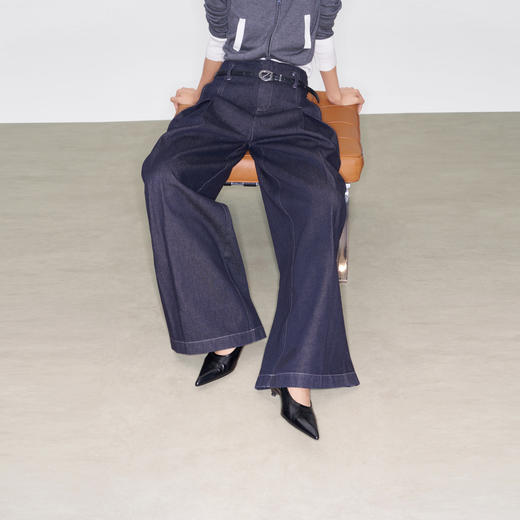 lost in echo2025早秋新真皮小猫跟浅口手工高跟鞋芭蕾舞尖头单鞋 商品图3