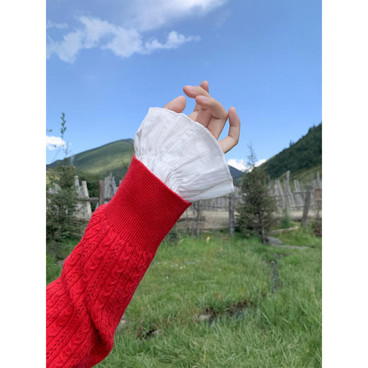 <曾小咸推荐>法式气质花边甜美长袖衬衫女秋季 商品图1